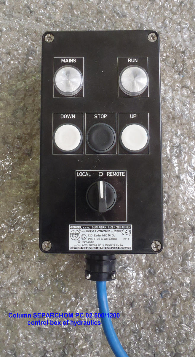 SEPARCHROM PC02 500/1200 IMG-10 SEPARCHROM PC02 500/1200 CONTROL BOX OF HYDRAULICS